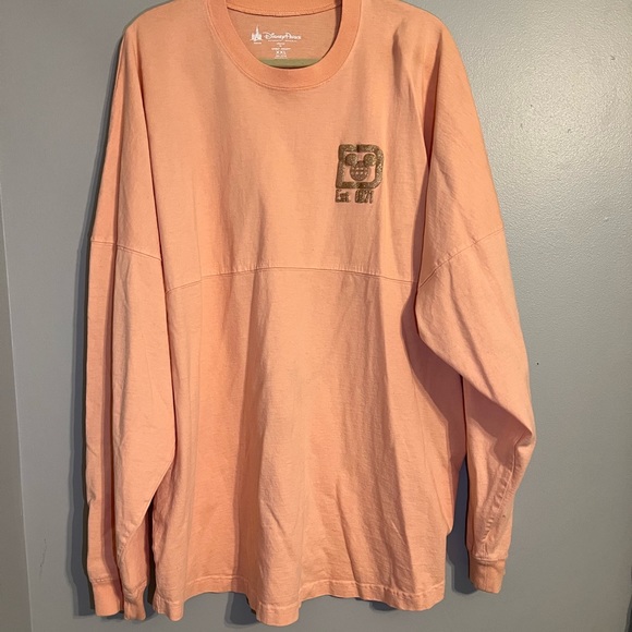 Walt Disney World Spirit Jersey XXL Peachy Pink with Rose Gold Glitter Letters! - Picture 3 of 7